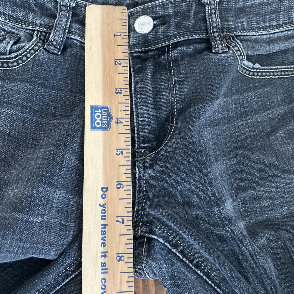 White House/Black Market Blanc Jeans Women 2R Black Denim Medium Wash Faded - Picture 10 of 11